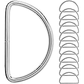 D-Ringe aus Metall, 12 Stück, für 15 mm breite Gurtbänder, Silber-farben, 2 mm starker Ring, nicht verschweißte D Ring Öffnun