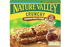 ‎NATURE VALLEY Nature Valley Crunchy Kanadischer Ahornsirup, 5 x 210g, Müsliriegel, Leckere und gesunde Riegel, Haferriegel, Müsliriegel Großpackung, Köstliche Vollkorn Hafer Riegel ohne Konservierungsstoffe