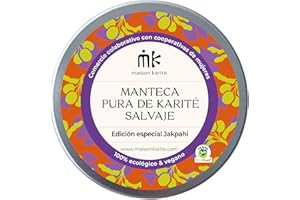MAISON KARITE Maison Karité - Manteca Pura de Karité Salvaje Ecológica | 100% Artesana | Hidratación, Protección y Cuidado Intensivo (100ml, Manteca Pura Karité 100ml)