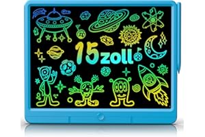 ‎GIGART GIGART LCD Schreibtafel Kinder, 15 Zoll Buntes Display Zeichenbrett mit Abschließbar Löschen, Zaubertafel Kinder Maltafel für Kinderspielzeug 3-12 Jahre (Hellblau)