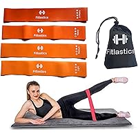 Fitlastics Resistance Loop Bands Set for Squats, Stretching, Strength Training Exercises, Hips & Glutes Heavy Workouts for Men & Women
