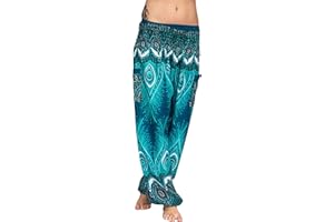 Mienloco Peacock Pantalon Sarouel Aladin pour femmes