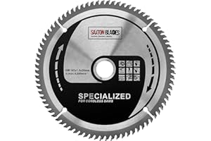 SAXTON BLADES Saxton 165mm x 80T TCT Thin Kerf Fine Cut Cordless Circular Saw Blade Compatible with Dewalt Makita Bosch