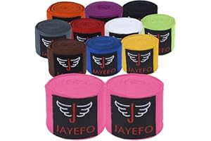 Jayefo Sports Hand Wraps 180 Inches Inner Boxing Gloves Martial Arts Wraps for Men & Women Boxing MMA Kickboxing Muay Thai - Pair