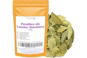 TAZARIN LTD 50g Feuilles de Laurier Entières Séchées - Laurus Nobilis - Arôme & Goût Intense - 100% Naturel, Pur et Sans Additifs | Qualité Supérieure