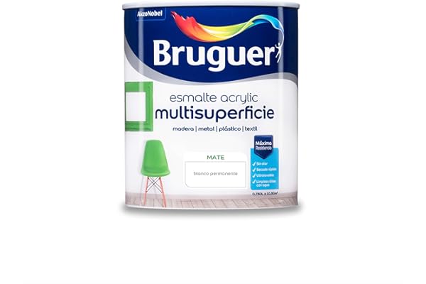 Bruguer Acrylic Multisuperficie Esmalte al agua Mate Blanco Permanente 750 ml