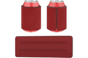 Desing Wish Drinks Can Cooler, 3 Pack Beer Bottle Sleeves Holders Strong Spring Non-skid Drinks Cans Sleeves Beverage Foam Covers Slap Band for Drinks Over 12 Fl Oz (Red)