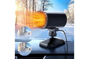 CHUANKEFANXING 12V 150W Calentador de Coche, Calentador de Coche Portátil, 2 en 1 Calefacción y Refrigeración Desempañador Desempañador Rápido Ventilador Calentador Secador Automático Desempañador de Parabrisas