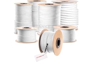 Seilwerk STANKE Polypropylen Seil geflochten PP Seil Polypropylenseil Weiss Festmacher Flechtleine Tauwerk Tau Reepschnur, 3mm, 50m