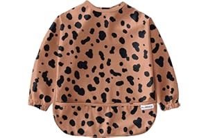 Nombear ® Bavoir Manches Longues pour Bebe - Bavoirs Bebe Imperméable, Tablier Bebe pour Manger, Tablier Enfant Repas, Bavoir DME, Blouse Bebe Repas