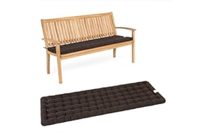 ‎HAVE A SEAT LIVING HAVE A SEAT Living - Gartenbank Auflage, Bequemes Sitzbank Polster - Orthopädisches Bank Sitzkissen, Waschbar bis 95°C, Made in Germany (Braun, 110x48 cm - 1x)