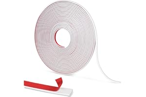 GoldOars 10m Molduras Decorativas Para Pared Tira Autoadhesivas Flexible para Armarios Techo Suelos Rodapiés Azulejos, Blanco Brillante