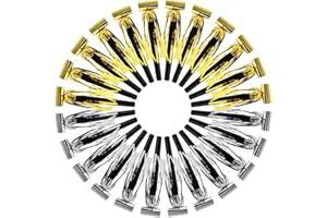 AXERHK Party Blowers, Party Whistles, 24Pcs Gold Silver Fringed Party Noise Maker for Adults and Kids, Party Horns for Birthday New Years Party Favors Baby Shower Wedding Sporting Events, for 14+ Years Old