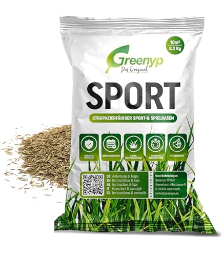 Greenyp Sunny Dürreresistenter Trockenrasen Grassamen Rasensamen Rasensaat 10kg