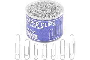 Artcut 700 Pcs Paper Clips Assorted Size, Silver Paper Clips Large for Paperwork, Rustproof Paperclips metal for Teachers, Paperclips Metal for Office, School, Paper Clip, Jumbo Paper Clips
