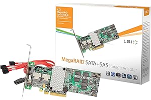 LSI MegaRAID SAS 9260-8i Carte SATA + SAS 6 Go/s à 8 Ports internes avec Interface hôte PCI-E 2.0 (Import Royaume Uni)