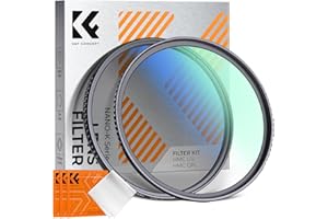 K&F CONCEPT Filterset 67mm Polfilter（ CPL）+ UV Filter, Zirkularer Polarisationsfilter & Schutzfilter (Nano Klear-Serie)