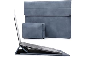 HYZUO 13 Pulgadas Funda para Portátiles con Soporte para 2025-2018 MacBook Air 13 M4 M3 M2 M1, 2025-2016 MacBook Pro 13 M2 M1, 13" iPad Pro/Air, Surface Pro 11-9, XPS 13, con Bolsa Pequeña, Azul Haze