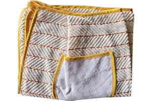 OM DOLCE CASA Grembiule Corto Donna Uomo Unisex Con Tasca in Tela Aida Per Ricamo Hobby Cucito 100% Spugna di Cotone Disponibile in 6 Varianti di colore Prodotto Italiano