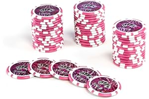 NEXOS TRADING 50 Poker-Chips Laser-Chips Ocean-Champion-CHIP Kanten abgerundet 12g Metallkern Poker Texas Hold`em Black Jack Roulette Token Jeton Wert 1-10000 wählbar (Wert 5000)