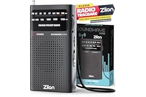 ZILON Tragbares Kleines Radio Mini-Analogradio FM AM Ausgezeichneter Signalqualität Kleiner Transistorempfänger Analoger Taschen-Tuner Sehr Einfach zu Bedienen Ideal für Sportübertragungen Musik Geschenk