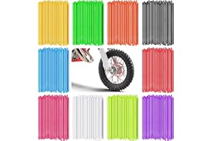 LZMDISU 160 Pcs Spoke Covers, Bike Spoke Skins, Universal Bike Spoke Covers, Dirt Bike Rim Wraps Protector for Motorcycle Bicycle Wheelchair Accessories for 8-21 Inch Rims Protector (10 Mixed Colors)