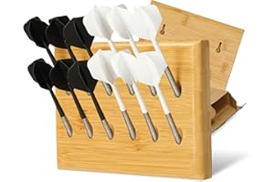 ‎ELASTO PROMOTION FOR LIFE elasto PROMOTION FOR LIFE Dartpfeilhalterung 'Bullix' - Darthalter aus massivem Holz für bis zu 12 Dartpfeile - Dart Zubehör für Softdarts und Steeldarts - Wandhalterung inklusive Montagematerial