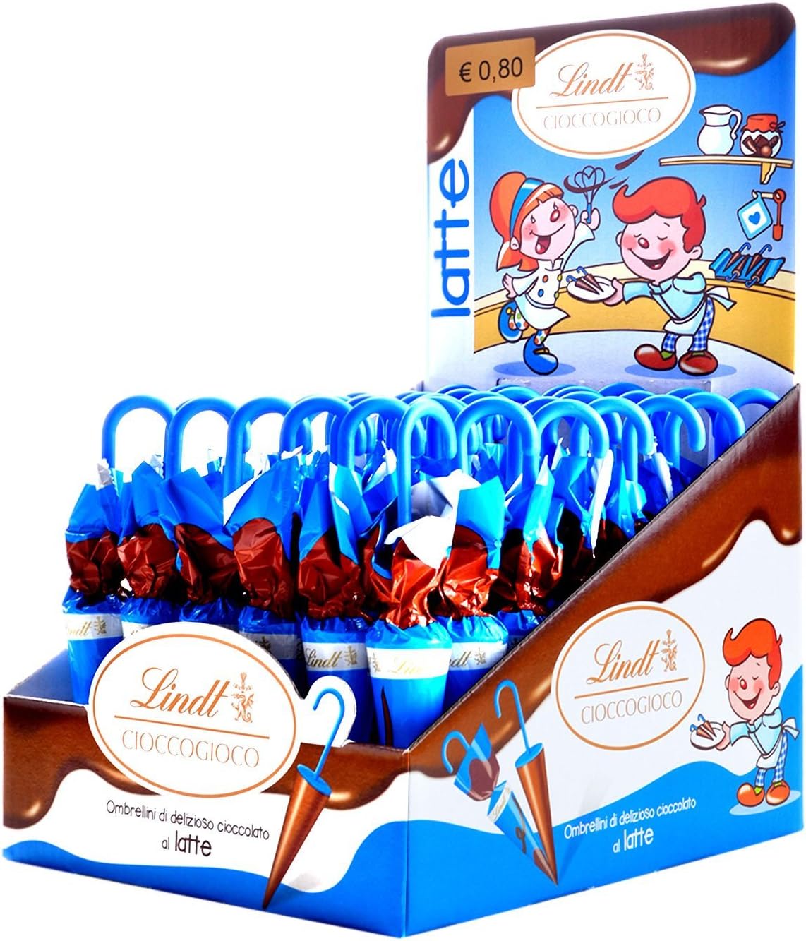 Cioccogioco Ombrellini di Cioccolato al Latte Lindt gr.13