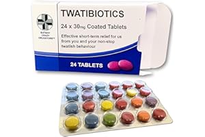 PARTY PEOPLE Joke Pill Box Prank Including Blister Pack of Chocolate Bean Sweets. Funny rude Novelty Gift for Men Boyfriend Dad Grandad Women Girlfriend Mum April Fools - Ideal birthday present or man gift - twa