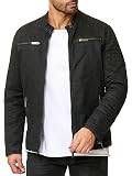 DESIGN - Giacca stile biker in denim grigio slavato in coordinato