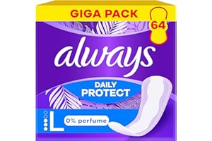 Always Daily Protect Long 0% substancji zapachowych Wkładki higieniczne 64 X