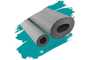 Scorprotect® Kautschuk Rohrisolierung 2m Heizung und Sanitär hochflexibel GRAU (SCP-H35-19)