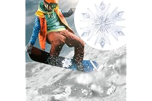 OMZSXK Snowboard Stomp Pad,Chiaro Fiocco di Neve Snowboard Stomp Pads,Autoadesiva Sci Snowboard Stomp Pad,Tappetino Antiscivolo per Snowboard,Fornisce Una Presa aggiuntiva