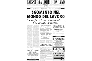 Bombo Biglietto auguri giornale pensionato
