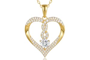 LOUISA SECRET Collana Donna Collana Cuore Infinito, Collana Donna Argento 925 Collane Gioielli Donna Regalo Idea Natale Compleanno Festa Della Mamma Compleanno Anniversario Valentin's Day