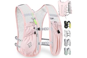 BECOJADDE Running Vest Women 5L Hydration Backpack Lightweight for Mens Womens, Running Backpack Hydration Pack for Marathon, Trail, Cycling, Hiking, Jogging