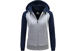 GEEK LIGHTING Felpa Donna con Cappuccio Foderata in Pile Calda Giacca Invernale con Zip Felpa Pile Donna Teddy Hoodie con Cerniera Sweatshirt Inverno Autunno S-2XL
