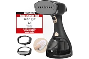 ‎LEBENLANG LEBENLANG Steamer Dampfglätter TESTSIEGER - 1500W & 300ml inkl. Bügelhandschuh & Aufsätze I Pro Dampfsteamer für Kleidung & Clothing I Dampfbügeleisen Bügeleisen Dampf Dampfbürste Bügelmaschine