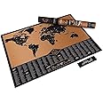 Luckies of London Adventure World Scratch Map – World Scratch f Map – Unique & Colourful Scratch Poster – Amazing Map Décor - Bucket List Top Places to Visit Included – Black & Copper