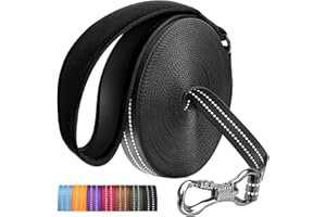 X XBEN Schleppleine für Hunde, 25M Starke Hundeleine mit Robuste Abschließbarer Karabiner, Laufleine Trainingsleine für Welpen Kleine Mittlere Große Hunde, Handschlaufe, Breite 2CM