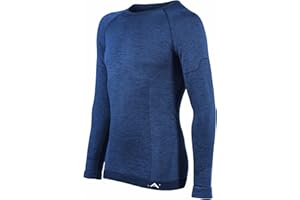 Risalti T Shirt Homme Femme en Laine Mérinos - Maillot Thermique Manches Lounges Extreme, Haut Thermique élastiques et Respirants, sous Vetement Thermique Unisex sans Couture - Made in Italy