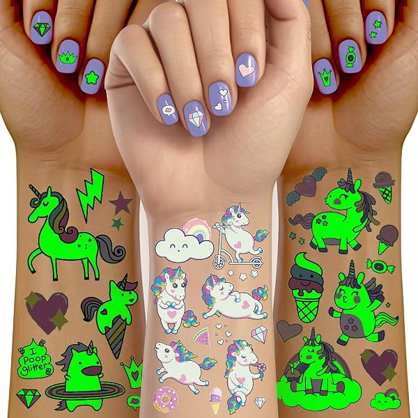 Tatuajes Fluorescentes Para Niños - Pack 120 Unidades (temática Pirata)