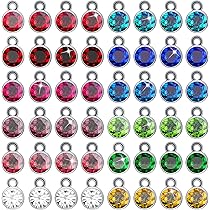 UNICRAFTALE 24 stuks 12 kleuren kristallen geboortesteen bedels