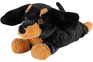 Warmies Peluche Bassotto Borsa di Grano Riscaldabile al Microonde, Peluche Caldo o Freddo per Rilassamento e Sollievo Caldo, Orsetto Ponderato con Profumo di Lavanda Francese