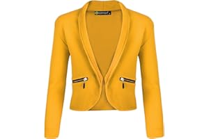 LOTMART Mädchen Lang Ärmel Offene Vorderseite Reißverschluss Tasche Jacke Kinder Blazer Strickjacke Top
