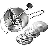 Gefu 89210 Passiergerät Flotte Lotte aus rostfreiem Edelstahl inkl. 3 Lochscheiben – Profi Sieb-Reibe zum Zerkleinern