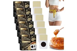 Dandin 60 Stück Bienengift-Lymphdrainage-Schlankheitspflaste,Bienengift Abnehmen Pflaster,Abnehmen Patch,Slim Patch Abnehmpflaster Bauchnabel Zum Abnehmen,Bee Venom Pflaster Geeignet für Frauen Männer