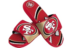 FOCO NFL San Francisco 49ers Mens Sport Shower Gel Slide Flip Flop SandalsSport Shower Gel Slide Flip Flop Sandals, Colorblock Big Logo, Medium (9-10)
