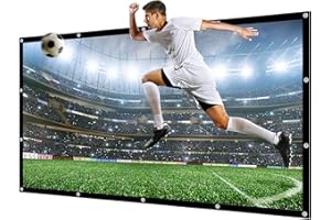 NIERBO Enorme grande schermo per proiettore da 300 pollici di materiale di tela 16:9 Schermo di proiezione per esterni Schermo di proiezione per Chiesa Scuola Casa Indoor 1.6 Guadagno non include il