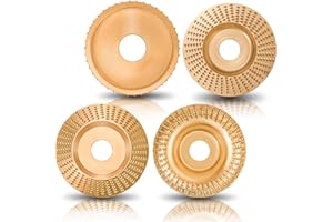 LAUYEBOHO 4 Stück Holz Schleifscheibe für Winkelschleifer,75&100 mm Holzschnitzscheibe -für 115mm or 125mm Winkelschleifer Mit 7/8 Zoll (22 mm) Spindel-Holzschnitzwerkzeuge, Winkelschleiferaufsätze